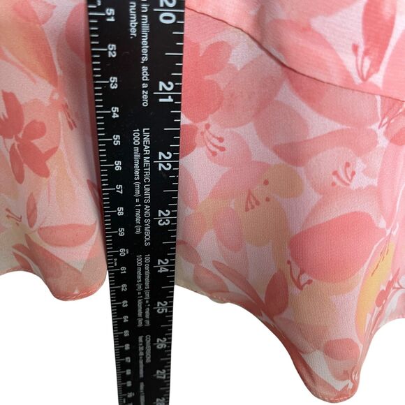 Cynthia Howie Maggy Boutique Skirt Women's 12 Pink Lined Y2k Floral Artsy - Picture 6 of 9
